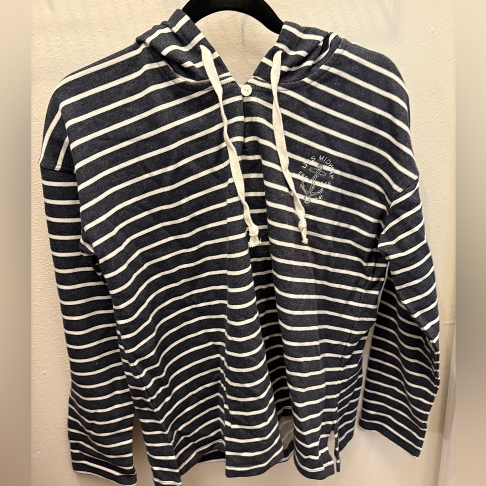 Navy Blue Striped US Midway Hoodie